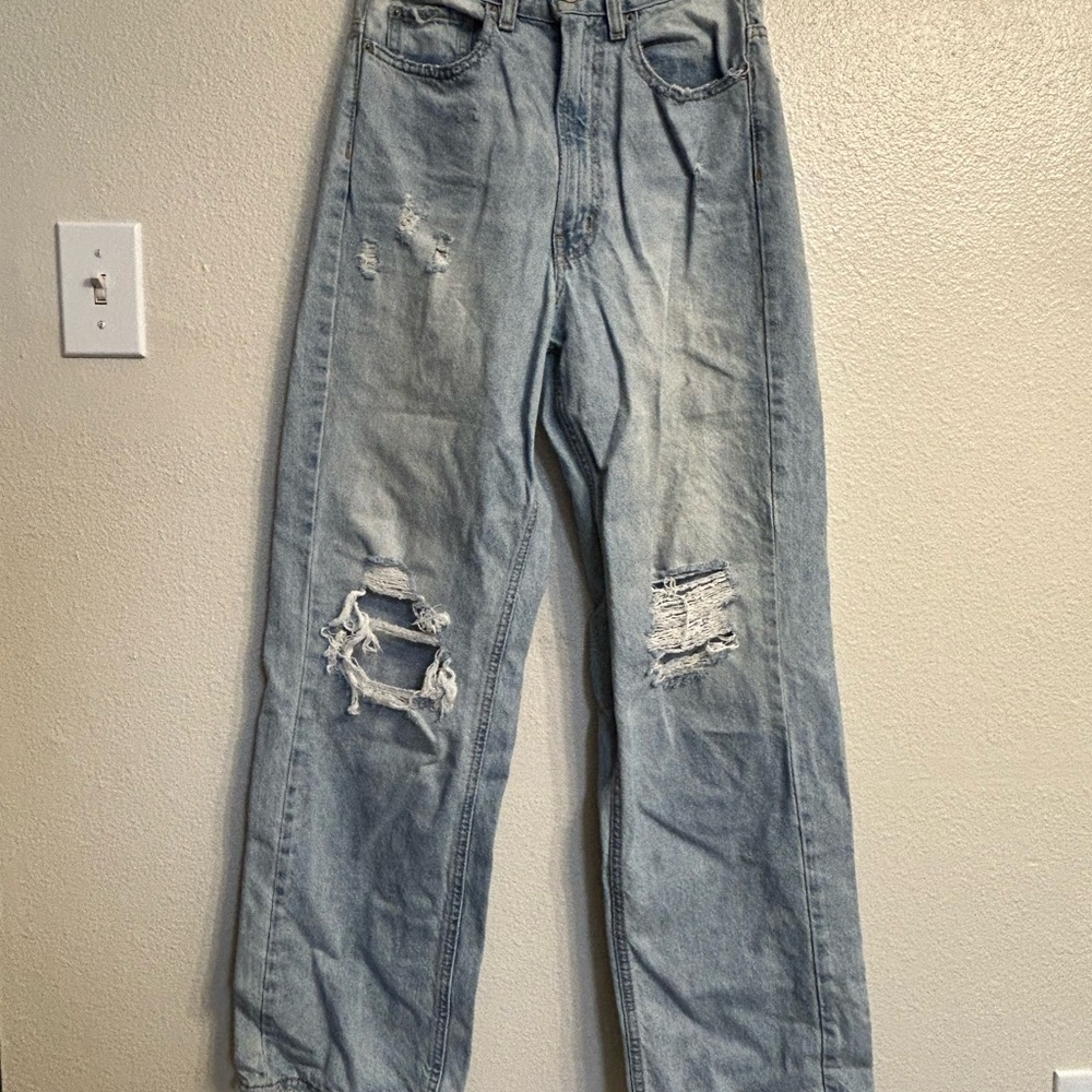 Distressed Light Blue Women’s Jeans